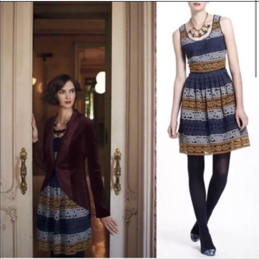 Anthro Maeve | Crocheted A-line midi dress